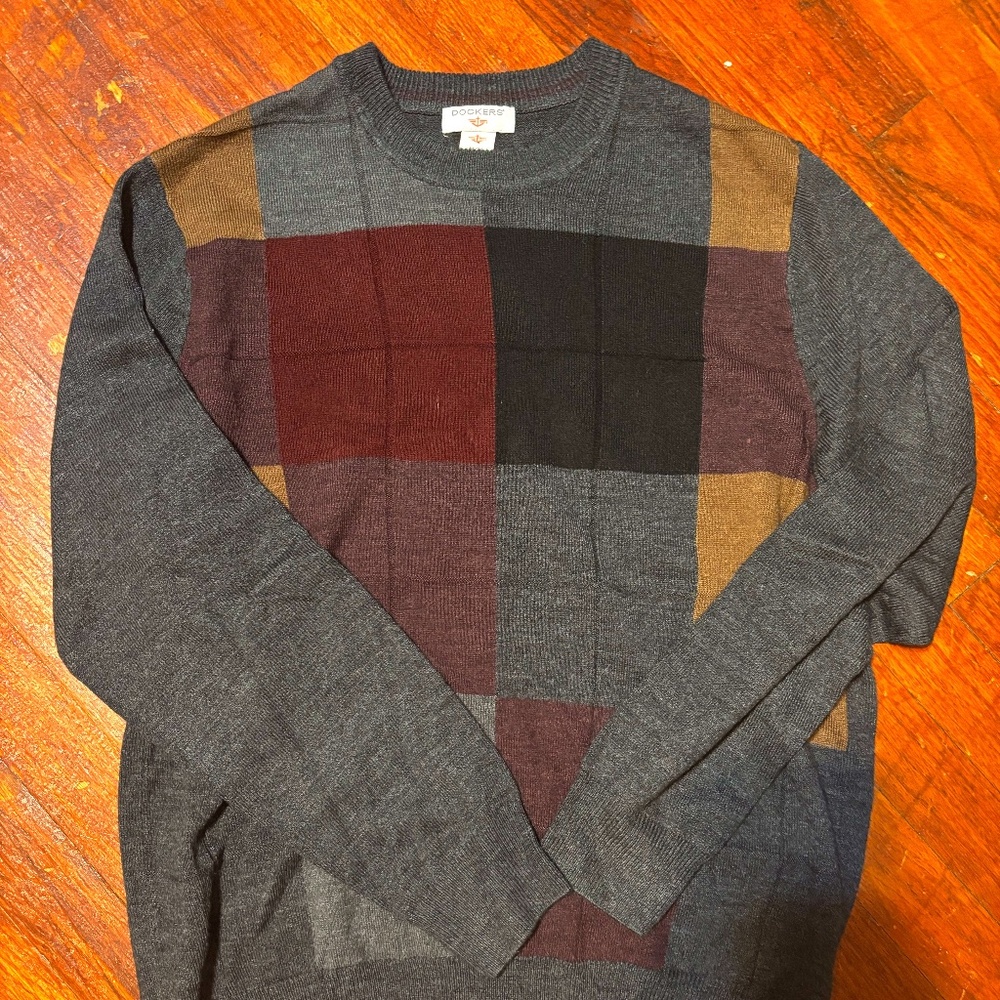 Dockers Color Block Sweater Size Medium